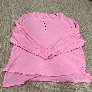 Free people henley in bubble gum pink size small